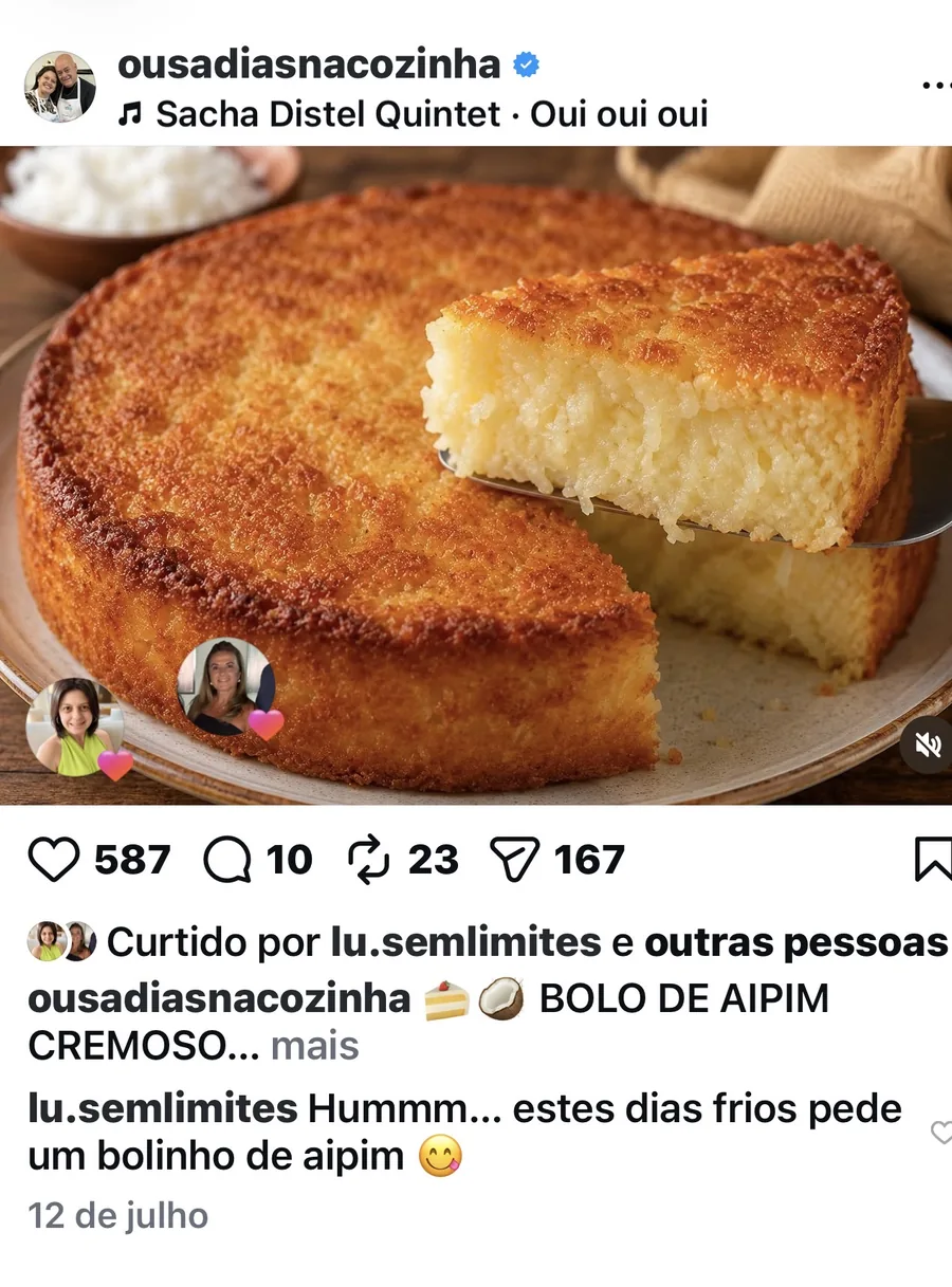 Bolo de aipim